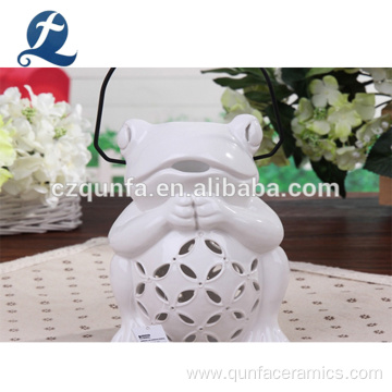 Frog Shape Ceramic Garden Flower Pots With Handle